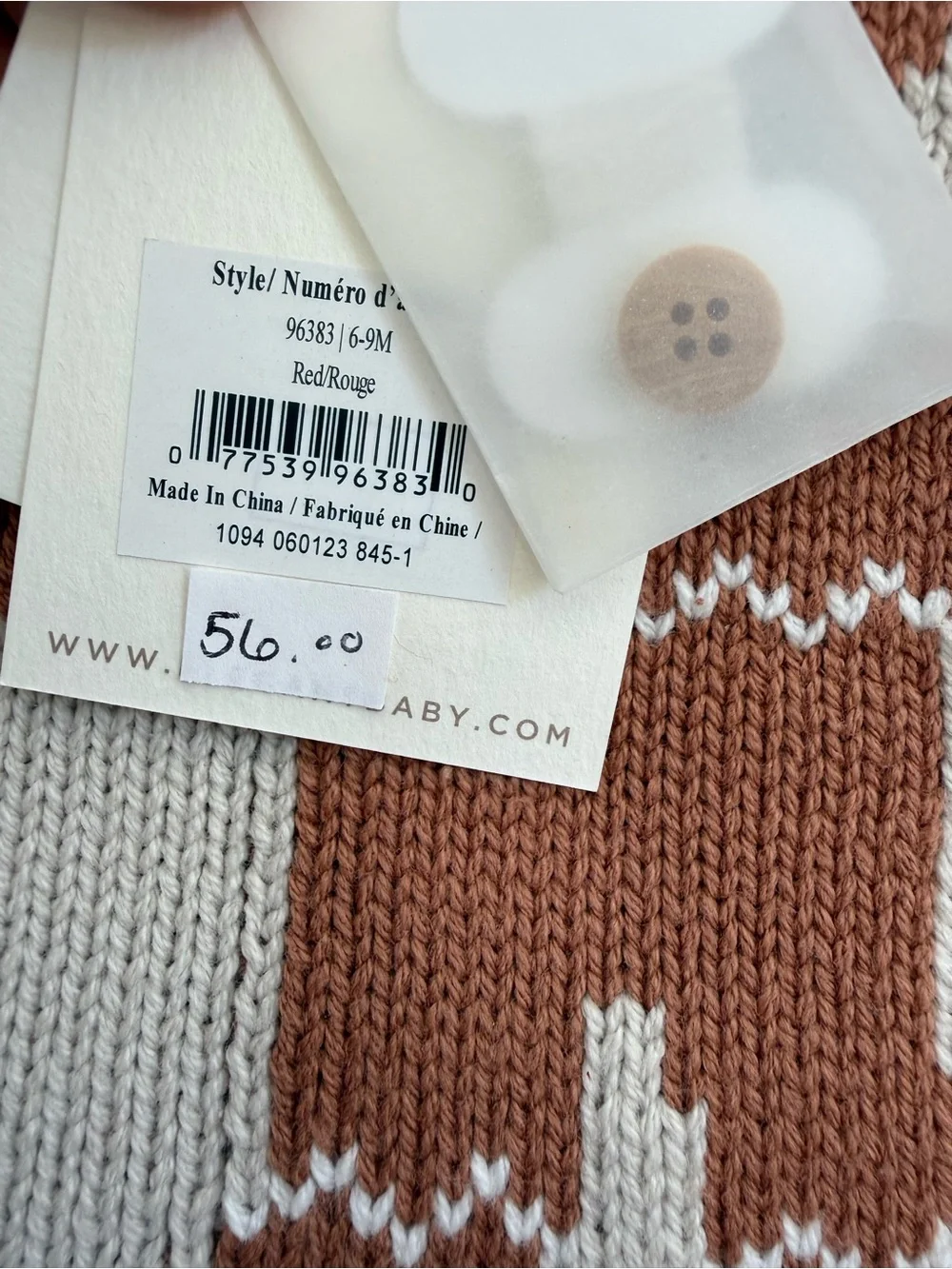 Elegant Baby Holiday Gingerbread Baby Sweater Set